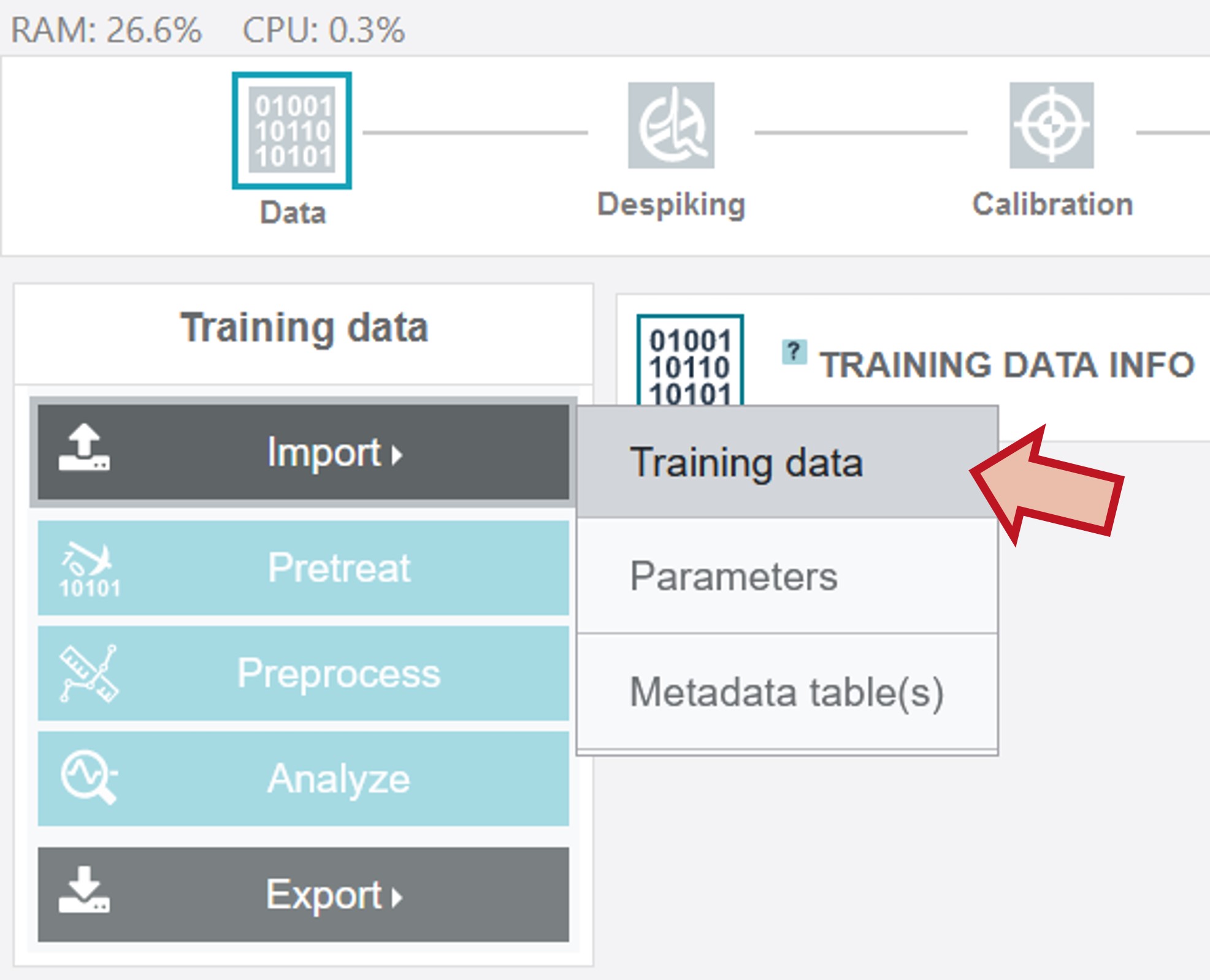 Import training oil