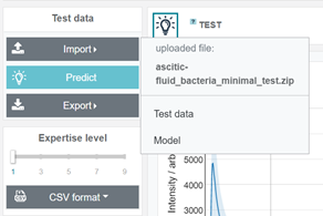 Test data upload